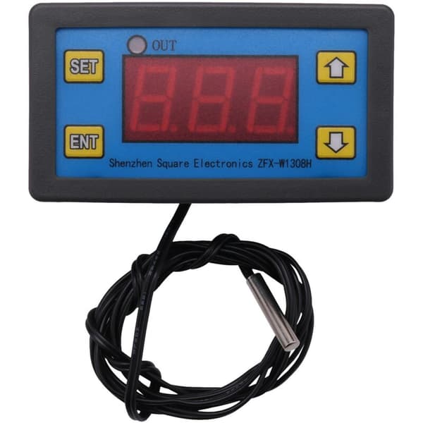 W1308H LED Mikrocomputer Digital Display Temperaturregulator Termostat Intelligent Tid Controller Switch Justerbar Elektronisk Temperatur Cont