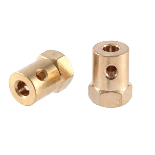 10 st Hexagonal Koppling DIY Intelligent Vagn Hjul Däck Anslutning DC Deceleration Motor för Robot Modell