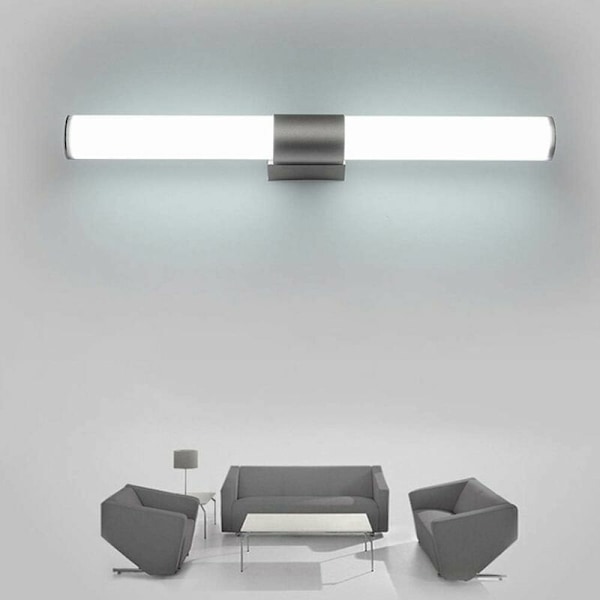 LED-badrumsspegellampa, vägglampa med sluten skärm i rostfritt stål + akryl, energisparande, hög ljusstyrka LED-lampa, modern stil för hemmet 25