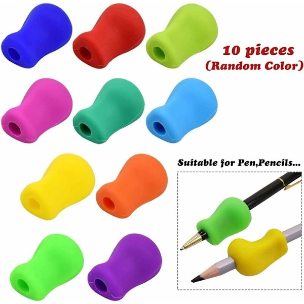 10 st pennhållare för barn ergonomiska pennhållare siliCone skrivstöd skrivstöd set -