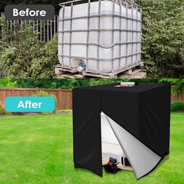 IBC Tank Skydd, 210D Presenning 1000L Vattentank Oxford Vattentank Skyddande Skydd IBC Container Skydd Skyddande Skydd Regn och Frostskydd Hi
