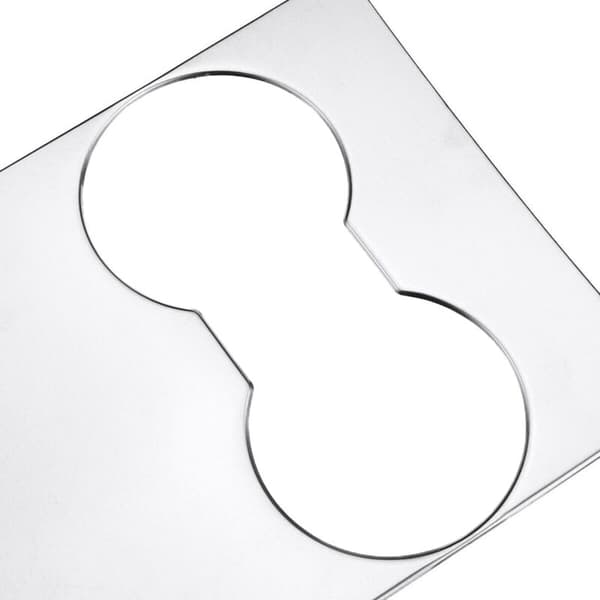 Sort rustfrit stål indvendig kant kopholder panel låg trim til model 3