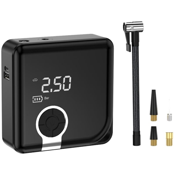 Bilpump för Däck, Luftpump med LCD-Skärm, Biltillbehör