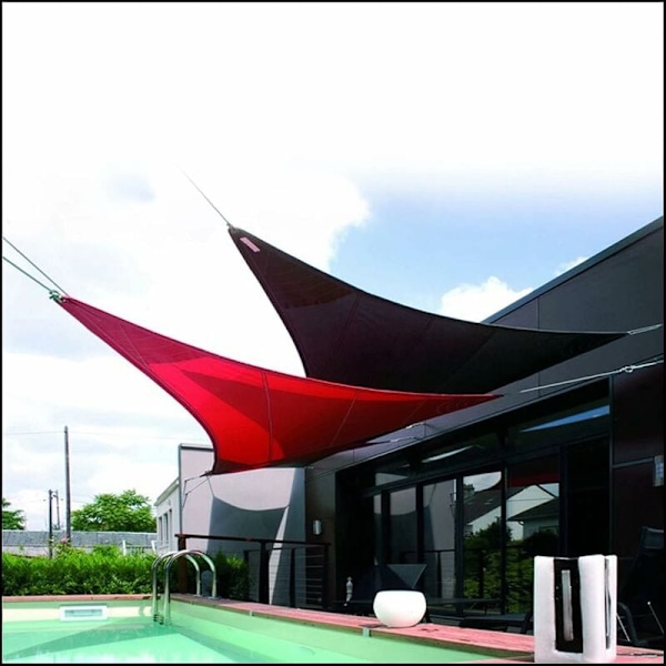 Rektangulær SkyggeSeil for Patio Vanntett 185g/㎡ HDPE Stoff Grønnsak SkyggeSeil for Patio Hage Terrasse Utendørs Camping Svart 3x3m