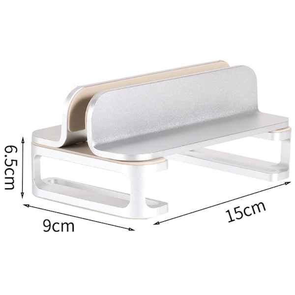 Aluminiumlegering Bärbar Vertikal Stativ Skrivbord Enstaka Kortplats Bärbar Platt Anteckningsbok Förvaringsställ