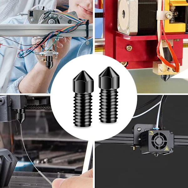 1 st 3D-skrivardelar Extrudermunstycke Hög hårdhet Härdat stål Metall Hög temperaturmunstycke för Ankermake 3D-skrivare
