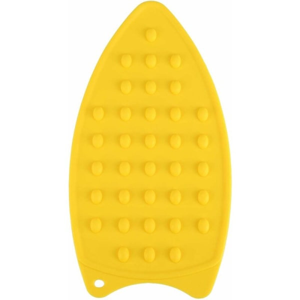 Silikonjernstøttepute, Silikonjern varmbeskyttende hvilepute, sklisikker varmebestandig matte for stryking Varmebestandig matte (gul)