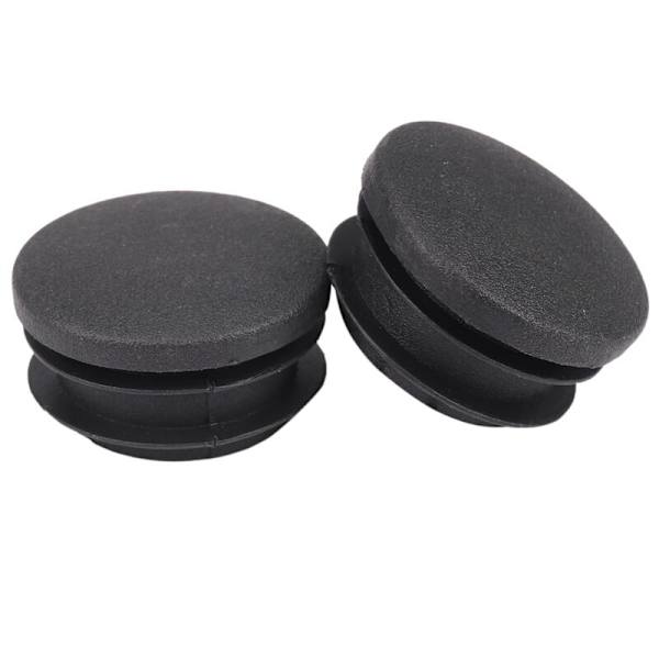 Sorte Plast 35mm Diameter Blind End Caps Runde Rør Innlegg 10stk