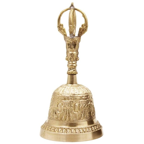 Dorje Vajra Bønneklokker Håndlavet Tibetansk Buddhistisk Meditation Klokke Messing Brug til Tempel Hjem Bryllup