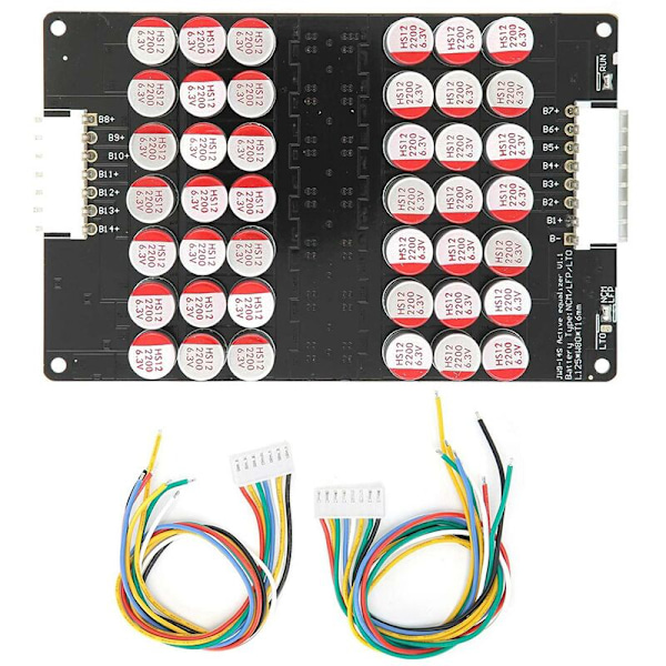 10S 11S 12S 13S 14S Aktiv utjevner Balanser Lifepo4 LTO Batteri Energi Utjevning Kondensator BMS Styret