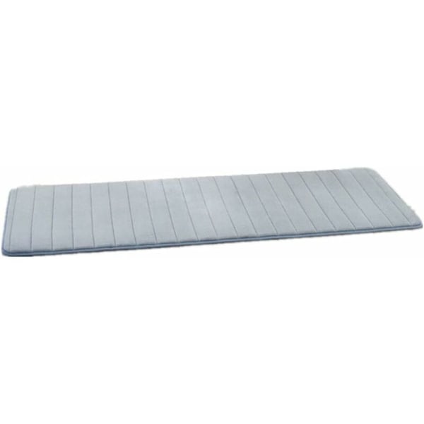 Badeværelsestæppe skridsikkert memory foam bademåtte til badeværelse, mikrofiber (grå, 40 x 120 cm) -