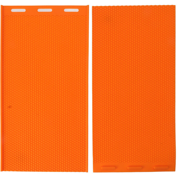 5,4 mm Silikonvaxform 2 ark Grundpressprägling Honungskaka Bladform Biodlingsprodukter Orange