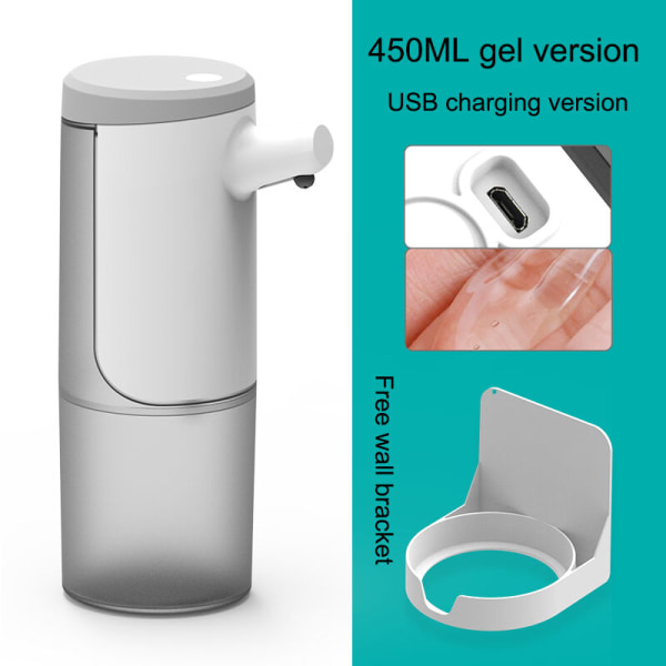 450ML Automatisk Skumdispenser Perfektion Skumdispenser Elektriska Händer USB Geldispenser