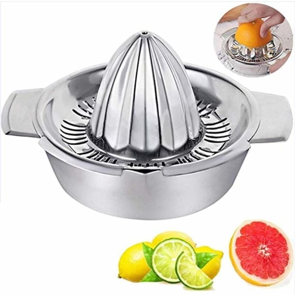 Elektrisk Citronpress med Hög Saftutbyte - Citruspress, Apelsinpress 2 Rotationsriktningar - Elektrisk Fruktpress 2 Koner - Apelsiner Citroner