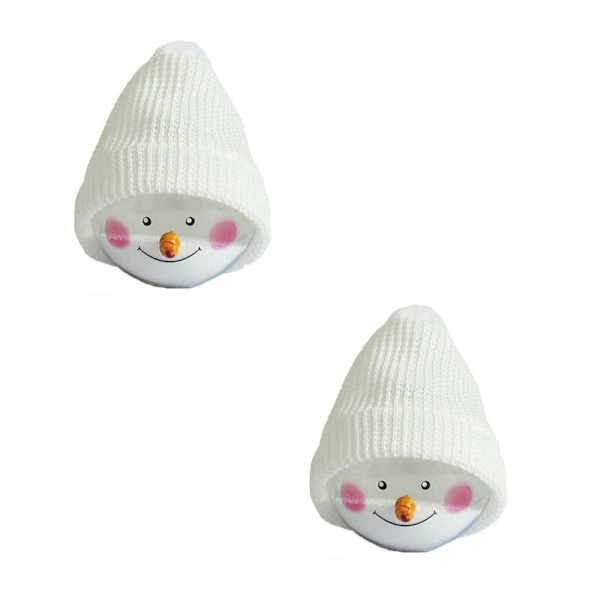 Klar Plast Snögubbe Julgrans Topp med Hatt