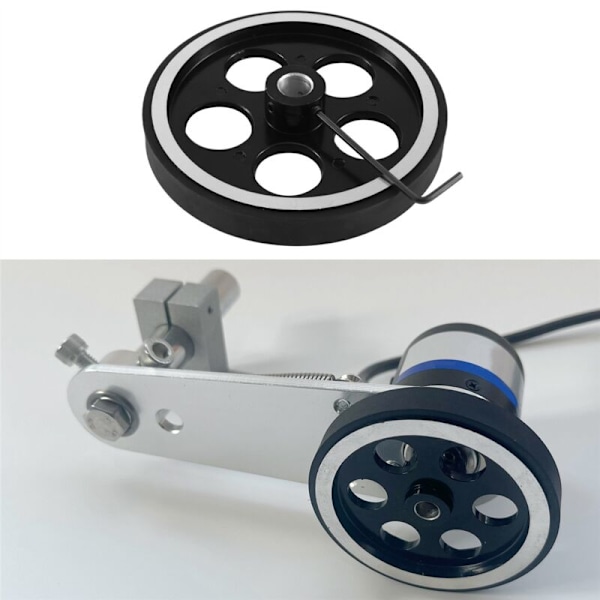 300 mm x 10 mm Industriell Aluminiums Gummimåler Encoder Hjul for Industriell Encoder