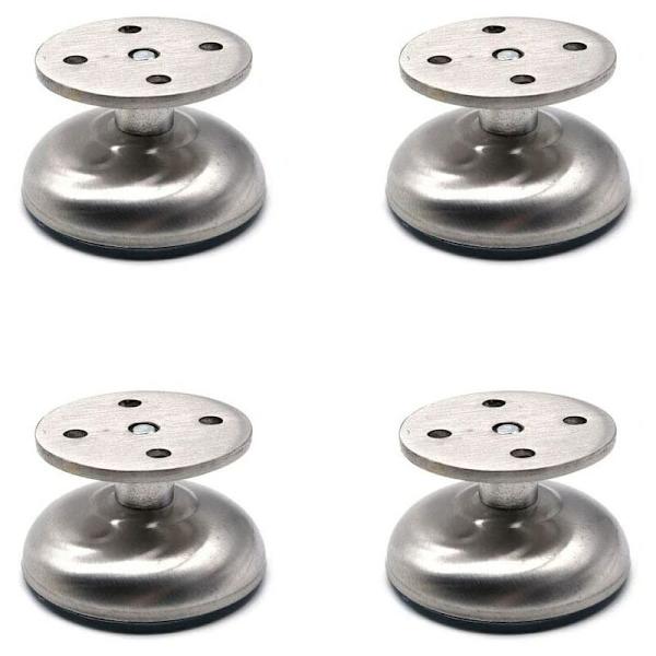 Set med 4 Justerbara Möbelben, 3,8 cm Långa, Extra Tjocka, Tillverkade av Rostfritt Stål, Soffa Möbelstödbens, Badrumsskåp Stödbens