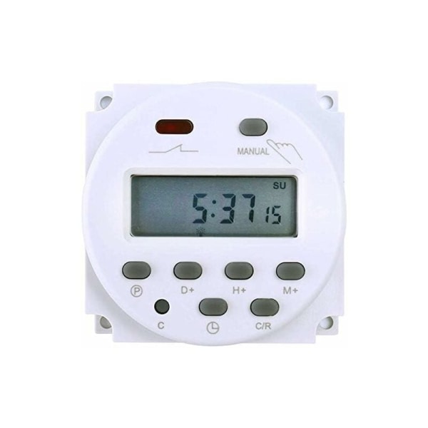 Elektronisk timer DC12V 16A 17 programmerbar LCD-skærm -