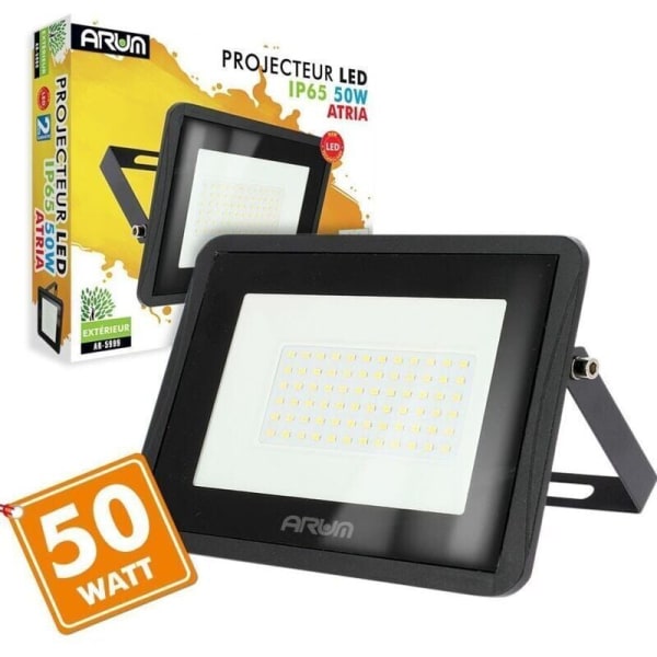 50W LED Flomlys Høy Lysstyrke 4500 Lumen ATRIA IP66 Fargetemperatur: Varmhvit 3000K