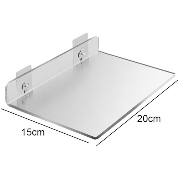 2-pack Flytande Hyllor - Utöka Väggytan Enkelt - Liten Akrylvägg Hylla för Sovrum, Badrum, Lekrum, Vardagsrum, Kontor.