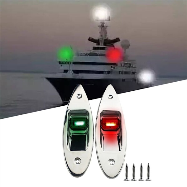 Universal Marine Dual Color LED Signal Lights Navigasjon Båt Tilbehør