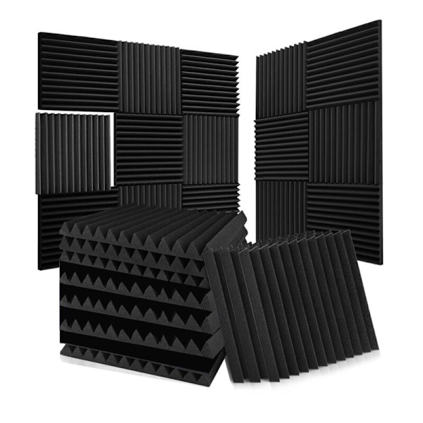 Pack of 52 Acoustic Foam Panels 1 X 12 Inch Soundproof for Walls, Walls Acoustics