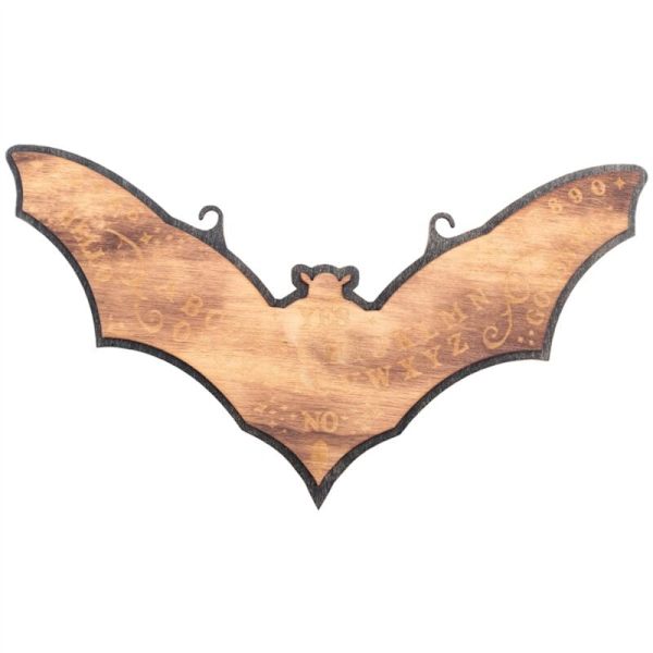 Rustik Bat Ouija Spirit Board 2 med Planchette Stand - Lasergraveret Træ