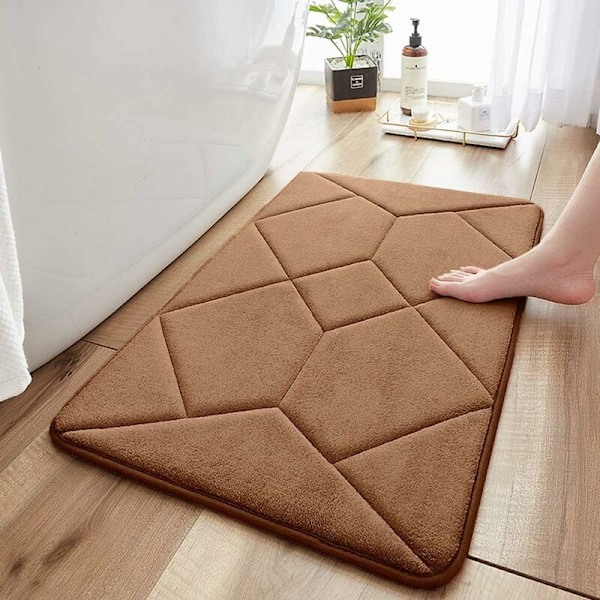 Julklapp-halksäker badmatta, Superabsorberande vattenbadkar, andningsbar och bekväm formad minnesskummatta, sovrum, vardagsrum (1 st 40x60cm