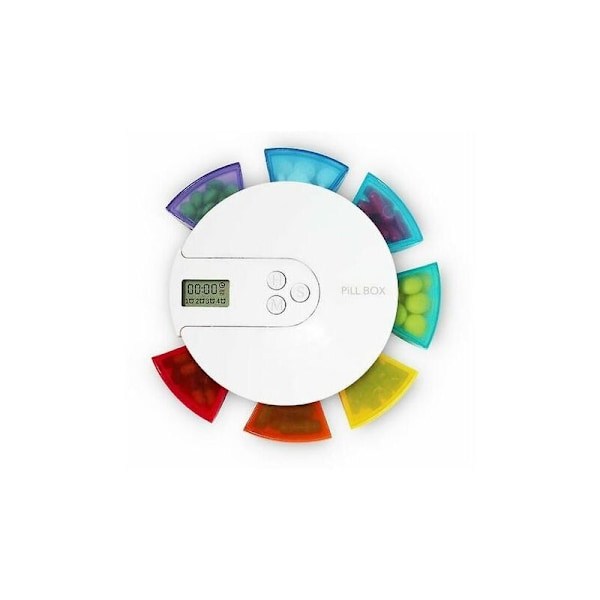 JKWG Automatisk Pilleæske med Elektronisk Medicin Organizer 7 Dage (Grøn)