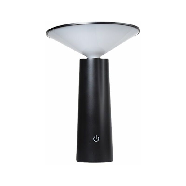 Langaton LED-pöytälamppu, USB-ladattava työpöytälamppu, langaton himmennettävä kosketus-yöpöytälamppu, 3 väriä, sisä- ja ulkokäyttöön, ravintolaan, baariin, IP54, musta