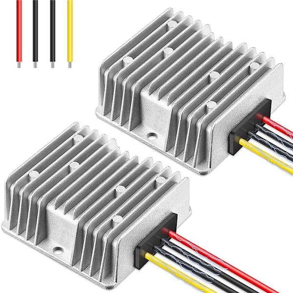 2-pak DC 36V 48V til 12V Konverter Spenningsregulator Reduserer 10A 120W 12 Volt Vanntett Buck Stabilisator Transformer