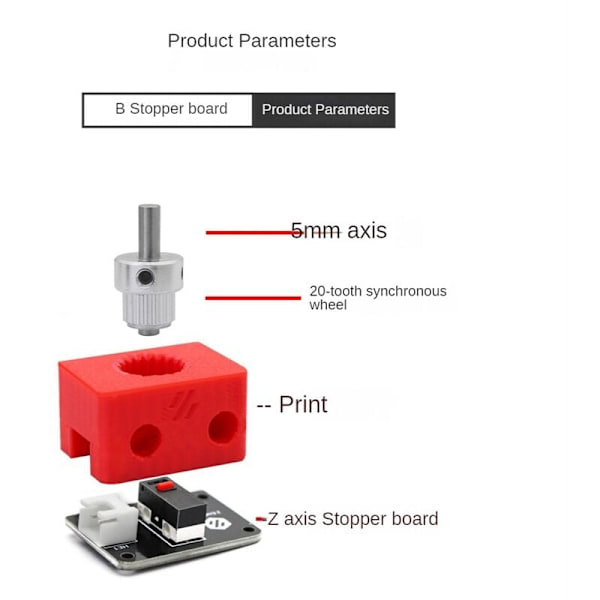 3D-skrivardelar PCB för Voron 2.4 Trident Z-axelns ändstopp PCB-kort för Voron 2.4 Z Hartk Sexbolt gränslägesbrytare
