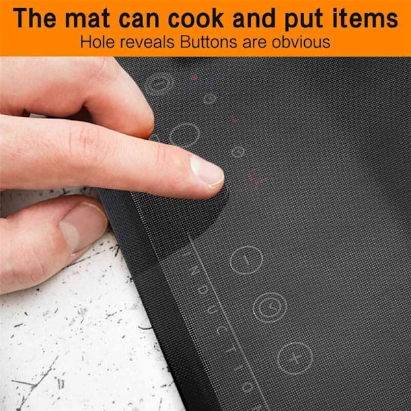 Skyddande matta för induktionshäll 52 x 78 cm (20 x 30 tum), magnetisk induktionshällmatta i silikon, lockskydd för induktionshäll