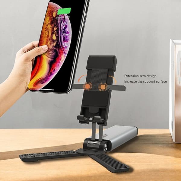 Bærbar sammenklappelig bordstander til 12/12 Pro / 11 Pro Tablet PC Hvid