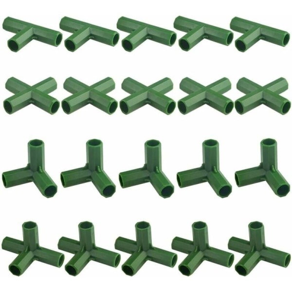 20 stk. Heavy Duty Havearbejde Rammeforbindelser til Drivhus og Planter 11mm,