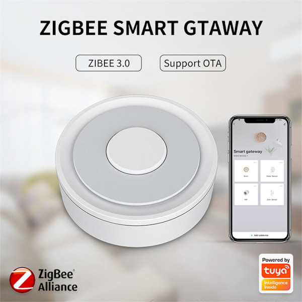 Tuya Apple HomeKit Dubbel-läges trådbunden ZigBee Gateway smart home röststyrningssystem - ZigBee nollbrand 1 väg