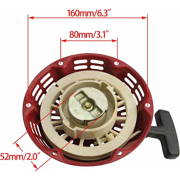Recoil-käynnistinvaihto 168F 170F Pit Bike ATV Quad Moped Scooter Moottoripyörät Bensiinileikkurin osat HIASDFLS