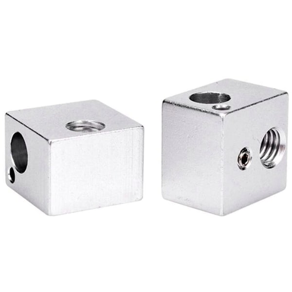 Mk10 Uppvärmningsblock, Aluminiumtillbehör, Aluminium Extruder Värmeelement 7Mm Passar för 3D-skrivare, 5 St