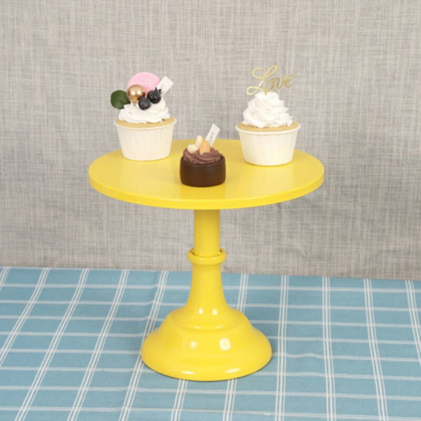 Metallkakestativ, Rund Bas, Dessertställ, Cupcakesställ, Bakverk för Födelsedag Bröllop Fest (Röd) L