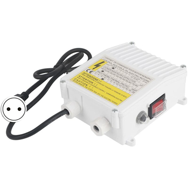 Integrert pumpekontrollboks, termisk beskyttelsesbryterstyring for husholdningsdykkedykkerpumper 0,55 kW 0,5 HK 20 uf 5A EU
