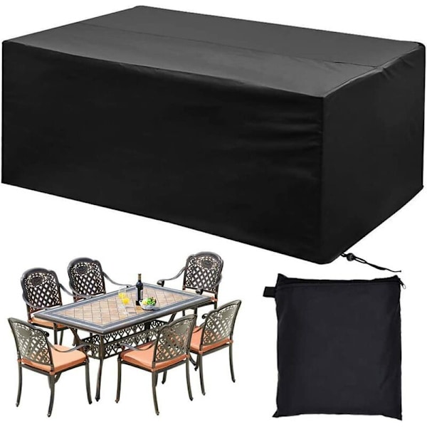 Skydd för trädgårdsmöbler, Trädgårdsmöbelskydd, Trädgårdsbordskydd 210D Polyester Vattentät Anti-UV Trädgårdsmöbel Presenning Skyddande Överdrag