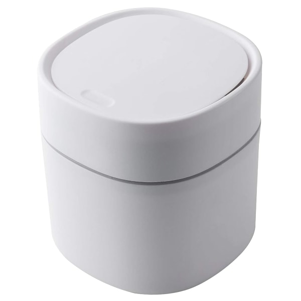 Moderni muovinen kannellinen CAN - Roskakori kylpyhuoneen pesukoneeseen, pöytäkoneeseen, pöytälevyyn tai sohvapöytään - Hävitä puuvillapyöret, meikkisieni