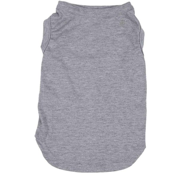 Sommarkläder T-shirt Valp Bomulls Väst Dräkter Färger: Grå Storlekar: L