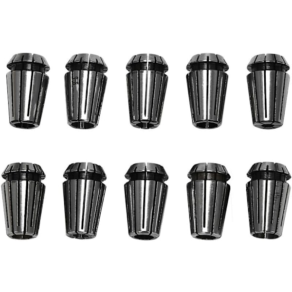 10 st/set Ultra Precision ER16 1-10MM Fjäderhylsset för CNC Fräs Graveringsmaskin Verktyg