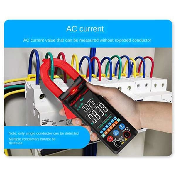 FS8330Pro Digital Tangmeter DC/AC Strøm 6000 Tællinger 400A Multimeter Stor Farveskærm Spændingstester Bil Hz Sort