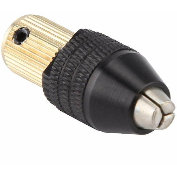 Mini självspännande chuck, mini elektrisk borrchuck klämkapacitet 0,3-3,4 mm (2,35 mm hål), mini elektrisk borrtillbehör hylsa, för M