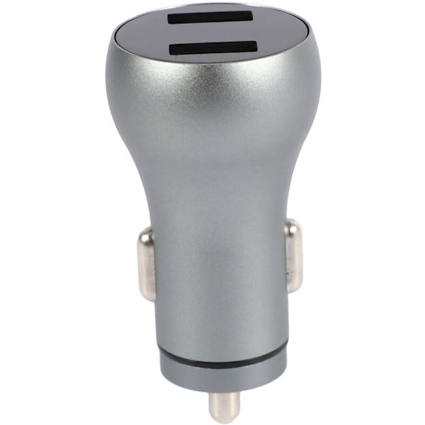 5V 4.8A Billader med LED-skjerm Universell Dual USB Aluminium Telefon Billader for Xiaomi Samsung S8 Iphone X 8 Plus Tablet
