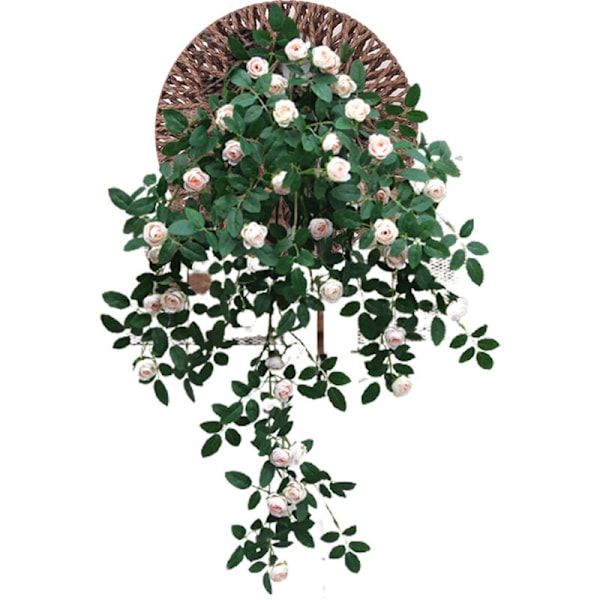 Kunstige planter grønne blade blomsterranker familie bryllup have dekoration væg hængende Chlorophytum D