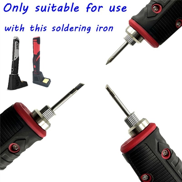 3 stk. USB Loddekolbehoved til E10 Batteri Interface Loddekolbe Loddekolbehoved Gevind Loddekolbehoved