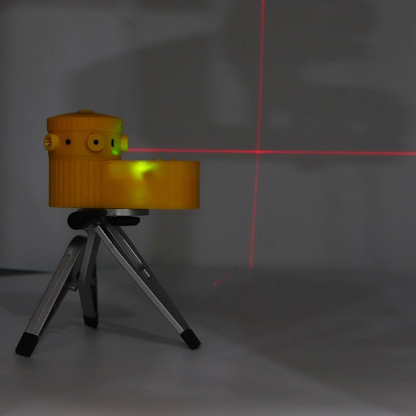 Laserlinjeniveau, letvægts multifunktionelt nivelleringsværktøj med høj præcision og LED-indikatorstativ